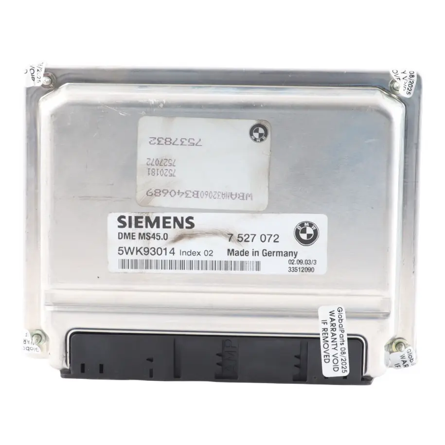 BMW E60 E61 520i Petrol M54 170HP Engine Control Unit ECU DME 7533651 Manual