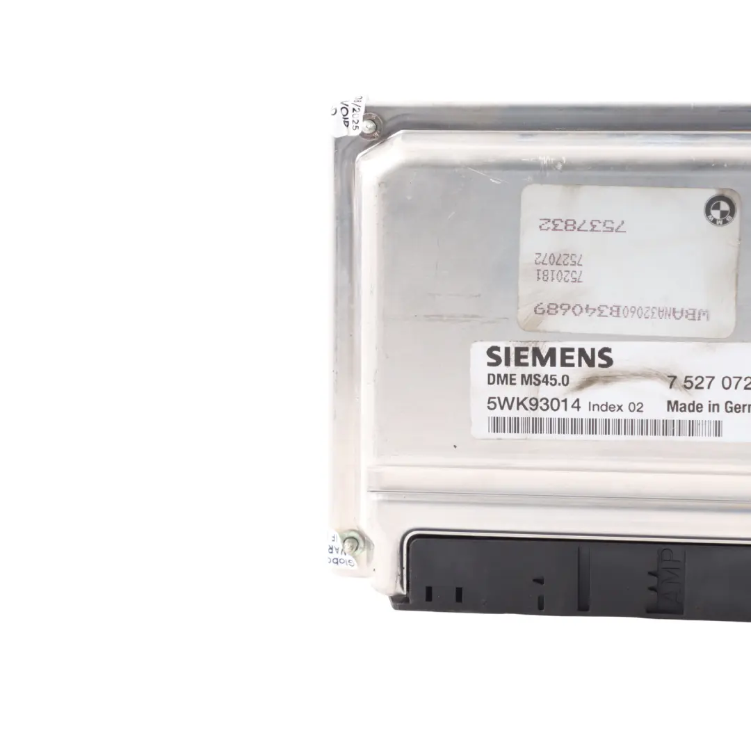 M54 170HP Engine Control Unit ECU DME Manual to BMW E60 E61 520i Petrol with Part number 7533651 BMW E60 E61 520i Petrol M54 170HP Engine Control Unit ECU DME Manual - SKU 7533651-13 - Part number 7533651