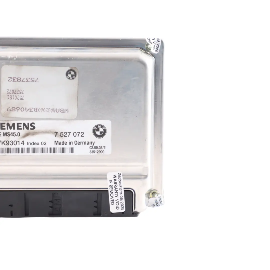 BMW E60 E61 520i Petrol M54 170HP Engine Control Unit ECU DME Manual - SKU 7533651-13 - Part number 7533651