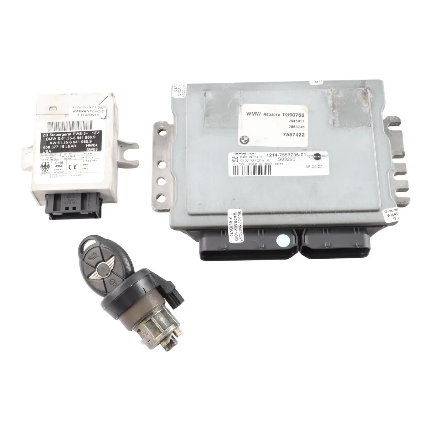 Mini Cooper S R52 R53 W11 170HP Engine ECU Kit DME 7553735 Key EWS Automatic