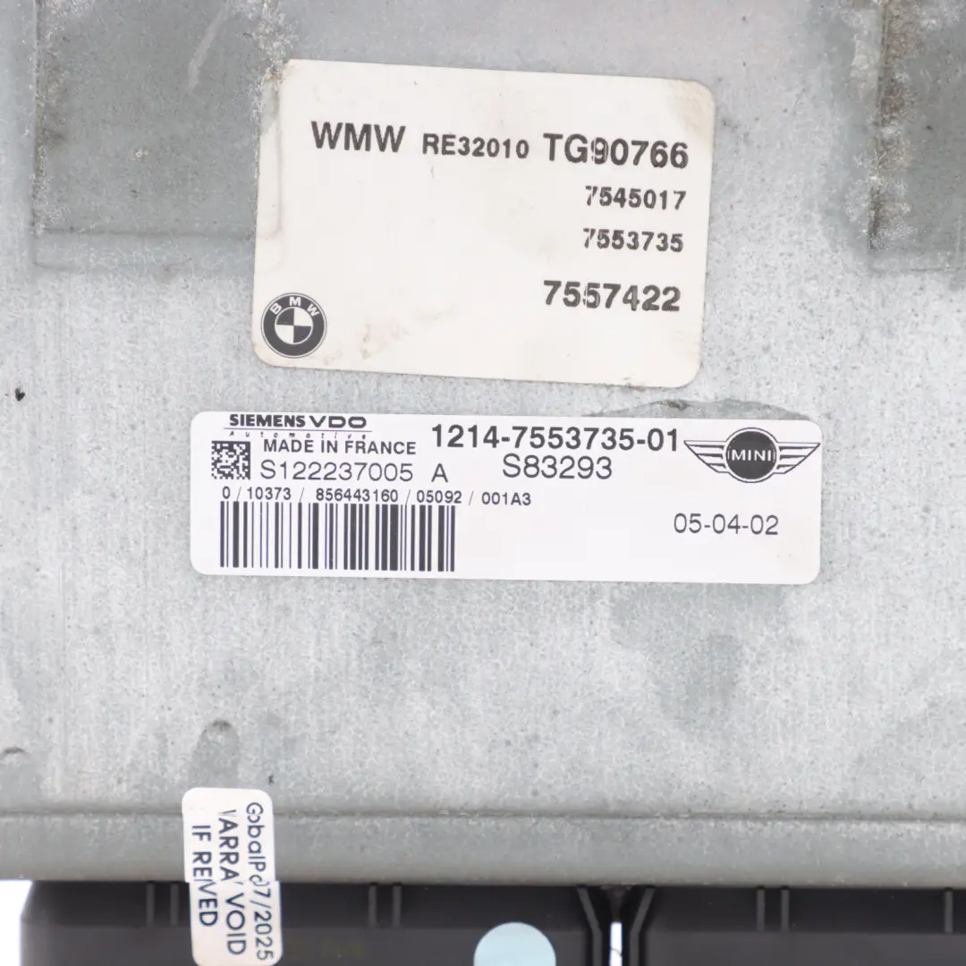 Mini Cooper S R52 R53 W11 170HP Engine ECU Kit DME Key EWS Automatic - SKU 7553735-8 - Part number 7553735
