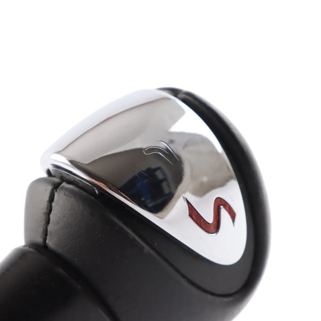 Gear Knob Mini Cooper S R55 R56 Leather Chrome Shift Ring Lever Grip - SKU 7584239-1 - Part number 7584239