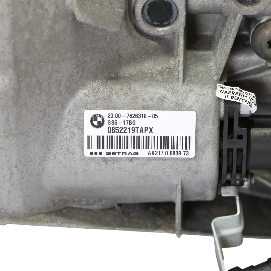Schalt Getriebe 6 Gang GS6-17BG GARANTIE für BMW E60 E61 E81 E82 E90 E91 E92 mit Teilenummer 7626310 BMW E60 E61 E81 E82 E90 E91 E92 Schalt Getriebe 6 Gang GS6-17BG GARANTIE - SKU 7626310 - Teilenummer 7626310