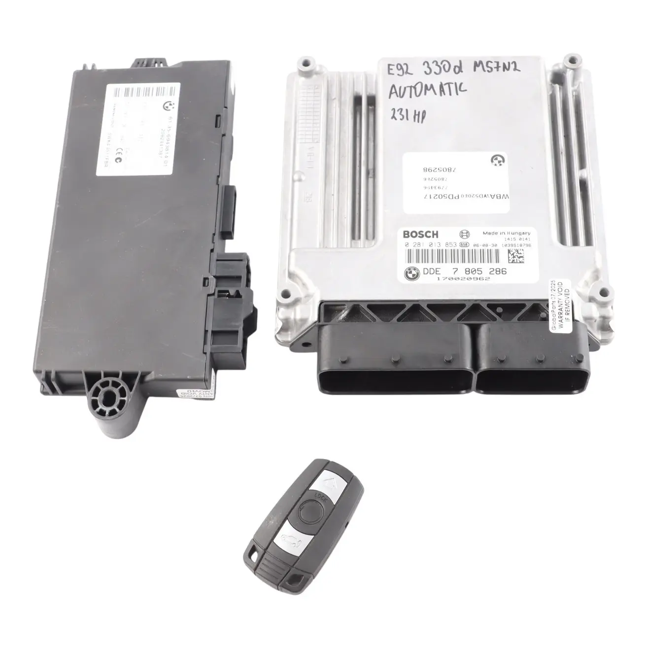 BMW E92 E93 Diesel 330d M57N2 231HP Engine ECU DDE Kit 7805585 Automatic