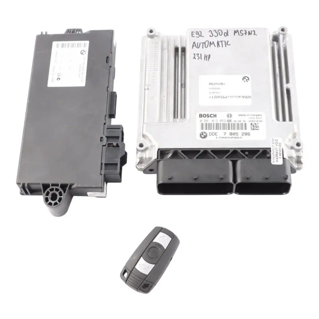 M57N2 231HP Engine ECU DDE Kit 7805585 Automatic to BMW E92 E93 Diesel 330d with Part number 7805286 BMW E92 E93 Diesel 330d M57N2 231HP Engine ECU DDE Kit 7805585 Automatic - SKU 7805585-1 - Part number 7805286