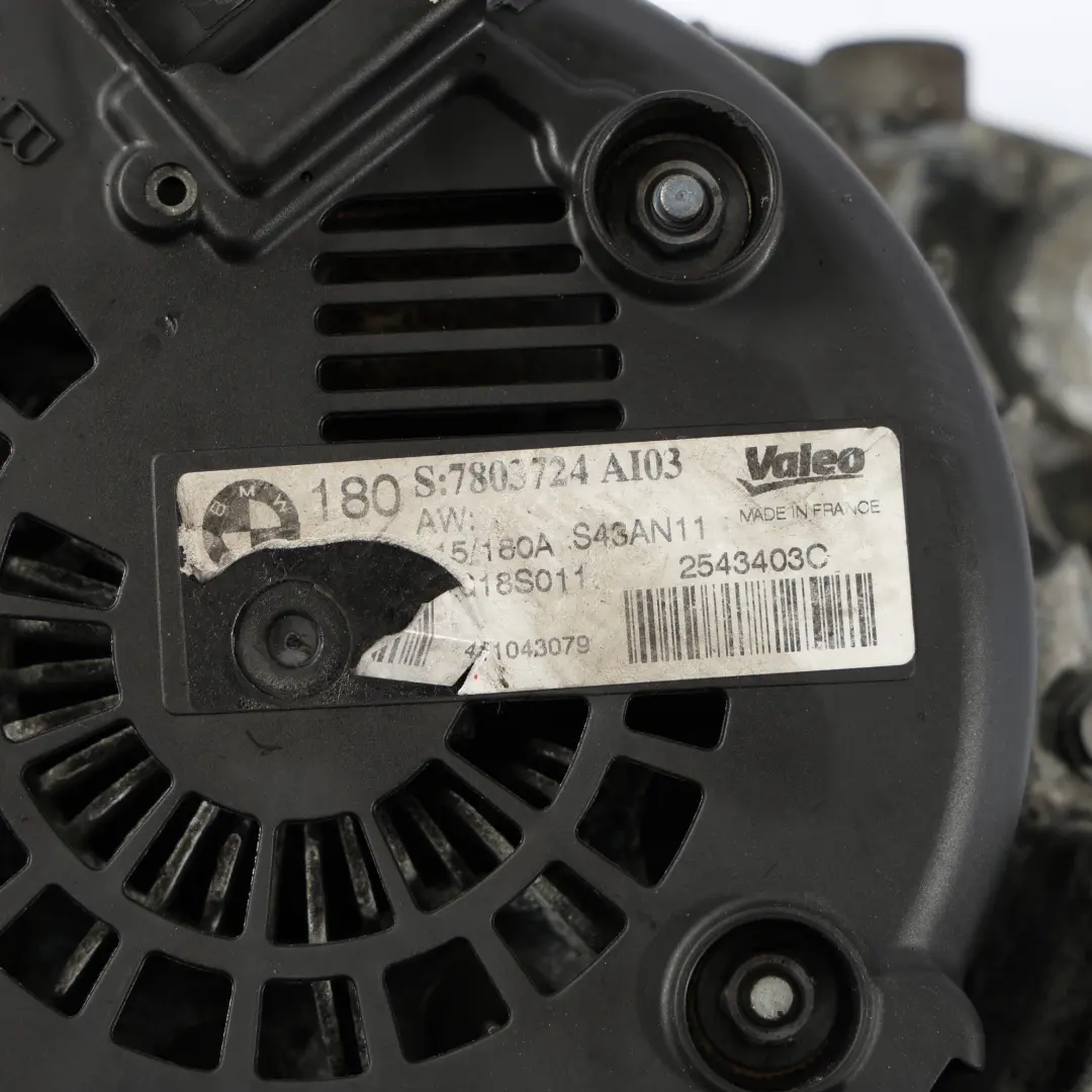BMW E70 LCI F10 Alternator Generator Engine 180A Valeo N57 Diesel 7803724 - SKU 7808074 - Part number 7808074