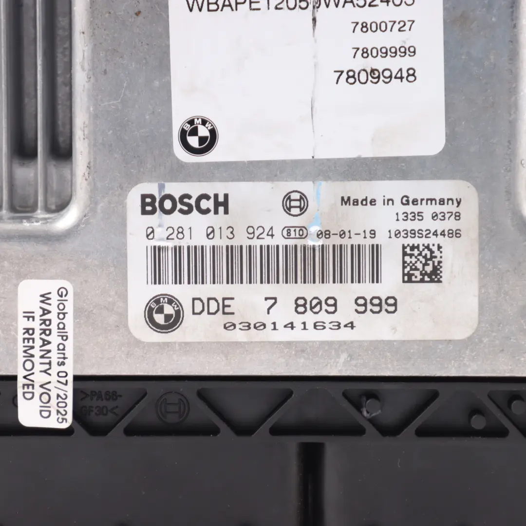 BMW X3 E83 LCI 1.8sd 2.0sd N47 177HP Engine Control ECU DDE Automatic - SKU 7809999-4 - Part number 7809999