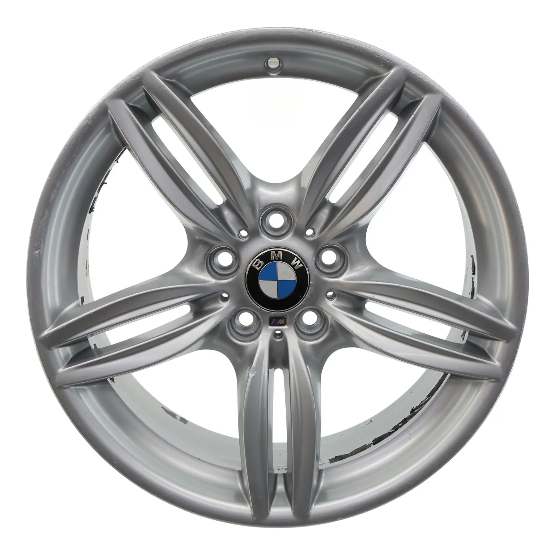 BMW F10 F12 Silver Rear Wheel Alloy Rim M Double Spoke 351 9J 19" ET:44 7842653