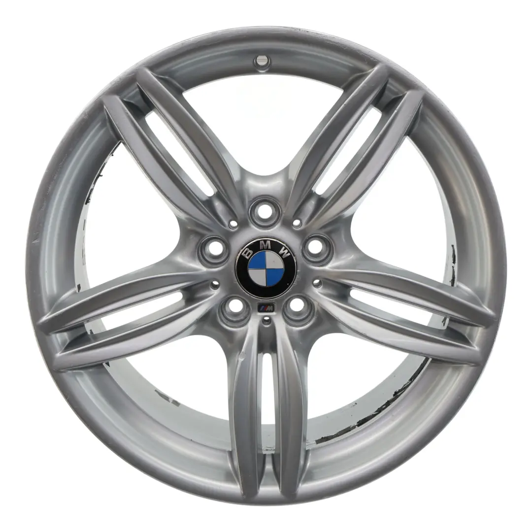Alloy Rim M Double Spoke 351 9J 19" ET:44 to BMW F10 F12 Silver Rear Wheel with Part number 7842653 BMW F10 F12 Silver Rear Wheel Alloy Rim M Double Spoke 351 9J 19" ET:44 - SKU 7842653-3 - Part number 7842653