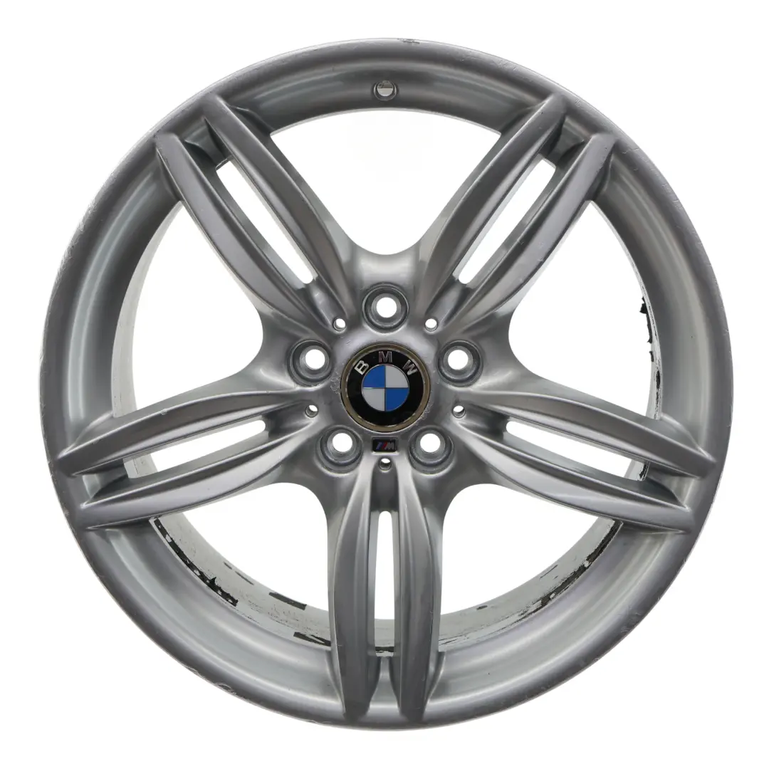 Alloy Rim M Double Spoke 351 Silver 9J 19" ET:44 to BMW F10 F12 Rear Wheel with Part number 7842653 BMW F10 F12 Rear Wheel Alloy Rim M Double Spoke 351 Silver 9J 19" ET:44 - SKU 7842653-7 - Part number 7842653