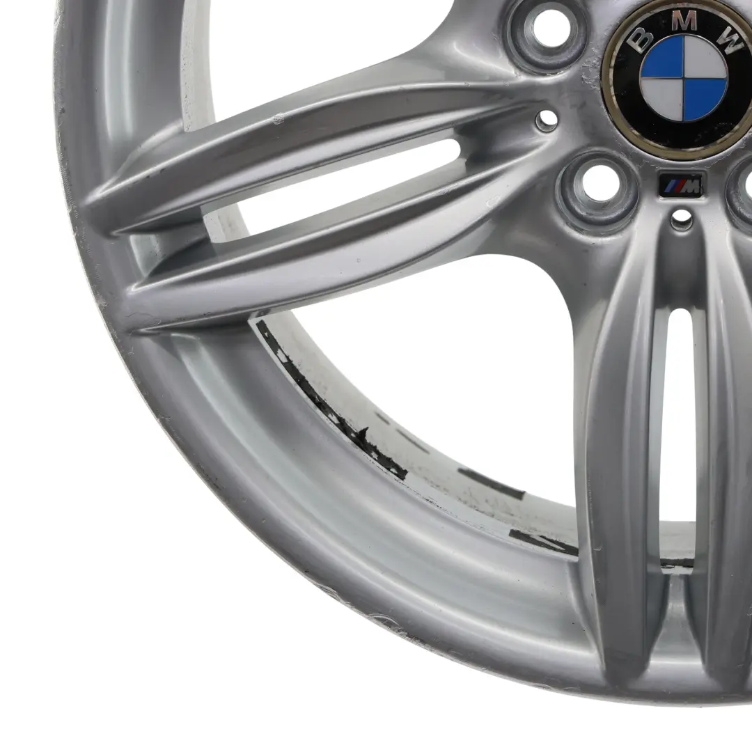 Alloy Rim M Double Spoke 351 Silver 9J 19" ET:44 to BMW F10 F12 Rear Wheel with Part number 7842653 BMW F10 F12 Rear Wheel Alloy Rim M Double Spoke 351 Silver 9J 19" ET:44 - SKU 7842653-7 - Part number 7842653