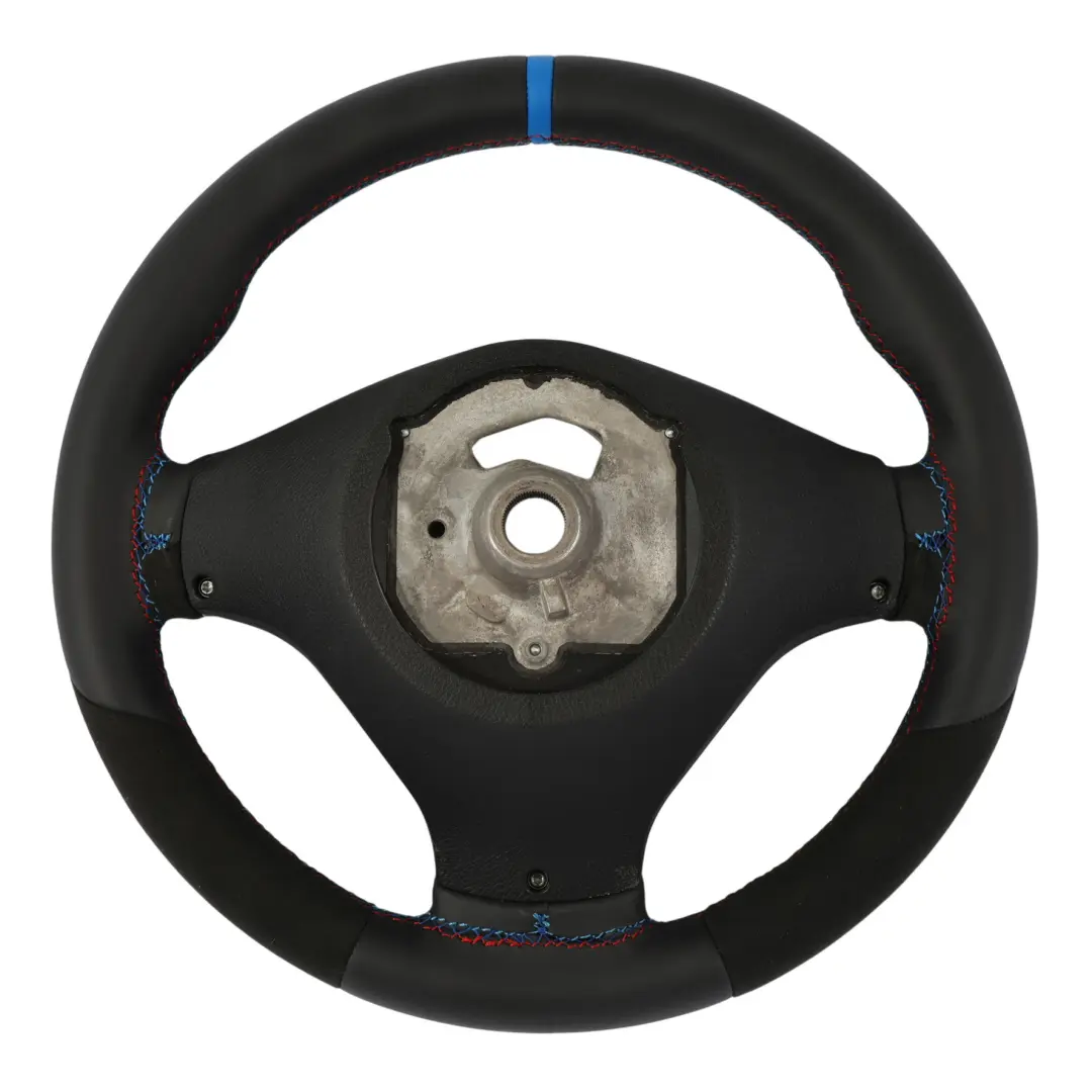 NEU Schwarz Leder / Alcantara M Sport Lenkrad M-dreifarbige Fäden für BMW X5 E70 mit Teilenummer 7844566 BMW X5 E70 NEU Schwarz Leder / Alcantara M Sport Lenkrad M-dreifarbige Fäden - SKU 7844566-3 - Teilenummer 7844566