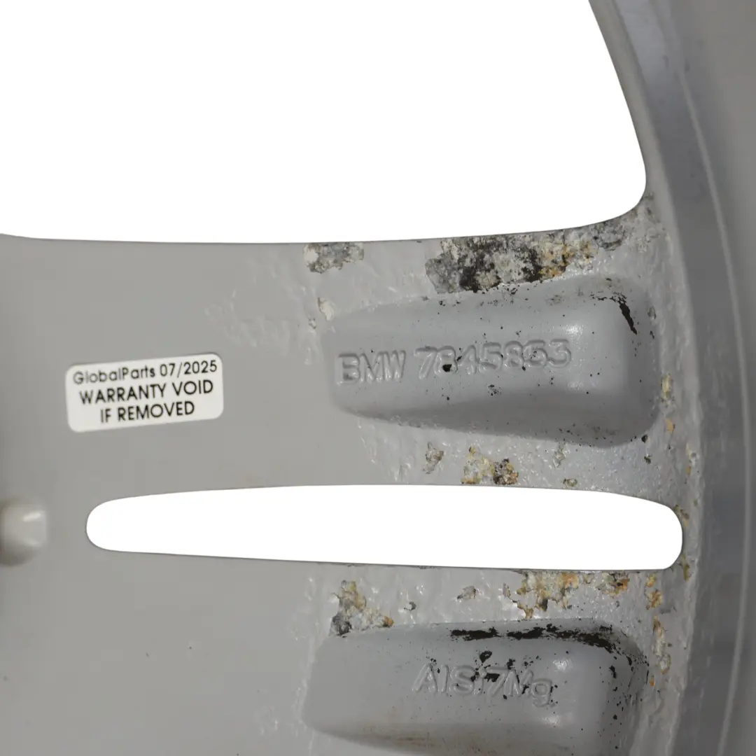 BMW F20 F21 Rear Silver Alloy Wheel Rim 18" 8J ET:52 M Star Spoke 386 - SKU 7845853-10 - Part number 7845853