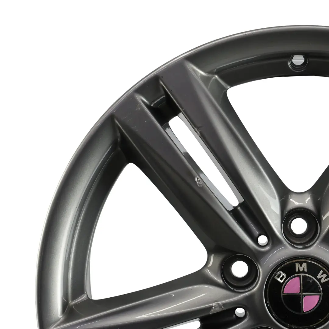 Alloy Wheel Rim Ferric Grey 18" 8J ET:52 M Star Spoke 386 to BMW F20 Rear with Part number 7845853 BMW F20 Rear Alloy Wheel Rim Ferric Grey 18" 8J ET:52 M Star Spoke 386 - SKU 7845853-9 - Part number 7845853