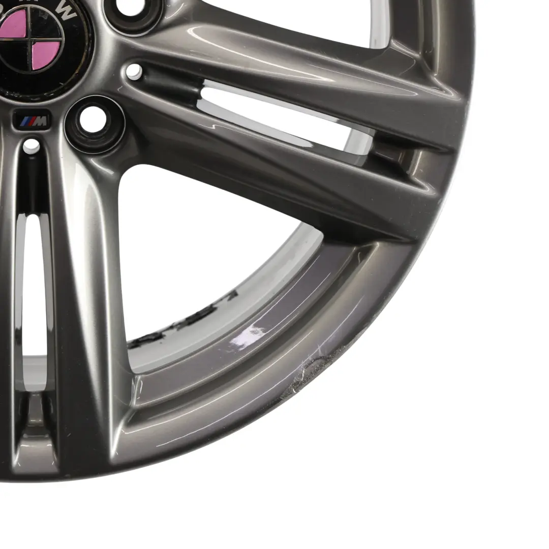 BMW F20 Rear Alloy Wheel Rim Ferric Grey 18" 8J ET:52 M Star Spoke 386 - SKU 7845853-9 - Part number 7845853