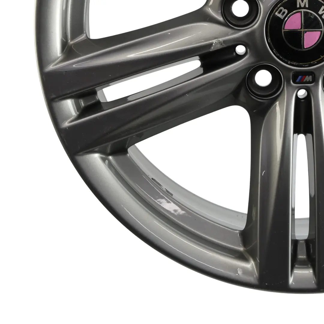 BMW F20 Rear Alloy Wheel Rim Ferric Grey 18" 8J ET:52 M Star Spoke 386 - SKU 7845853-9 - Part number 7845853