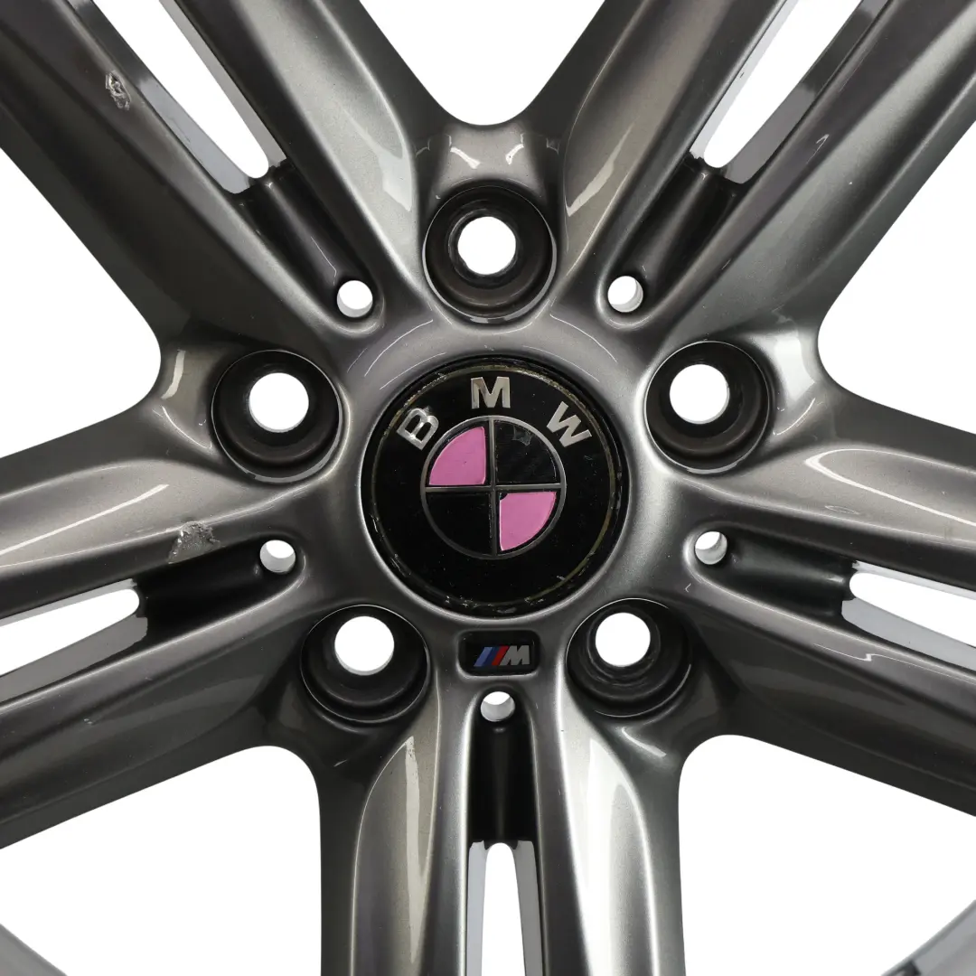 BMW F20 Rear Alloy Wheel Rim Ferric Grey 18" 8J ET:52 M Star Spoke 386 - SKU 7845853-9 - Part number 7845853