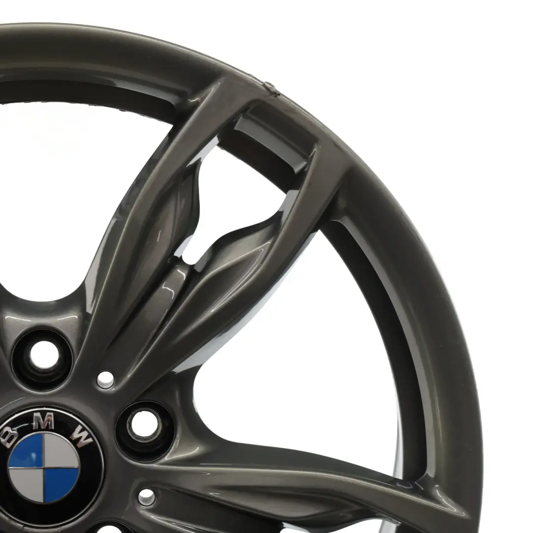 BMW F20 F21 F22 F23 Jante Alliage Gris Ferreux 18" M Doubles Rayons 436 ET:52 8J - SKU 7845871-5 - Numéro de pièce 7845871