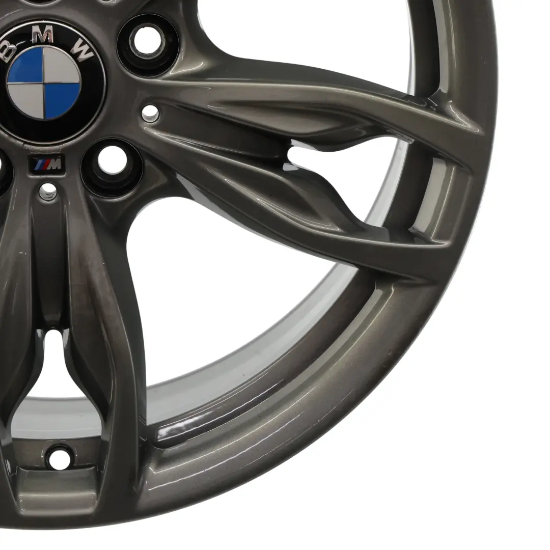 BMW F20 F21 F22 F23 Jante Alliage Gris Ferreux 18" M Doubles Rayons 436 ET:52 8J - SKU 7845871-5 - Numéro de pièce 7845871