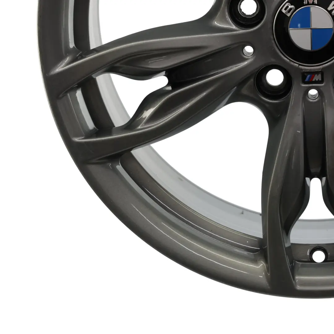 BMW F20 F21 F22 F23 Jante Alliage Gris Ferreux 18" M Doubles Rayons 436 ET:52 8J - SKU 7845871-5 - Numéro de pièce 7845871
