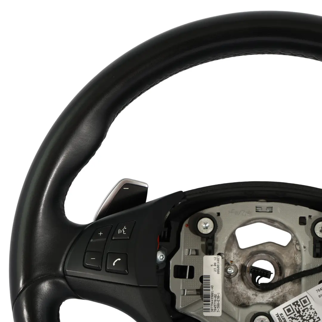 Pelle Nera Cambio al Volante Multifunzione per BMW X5 E70 LCI Volante M Sport con numero di parte 7846670 BMW X5 E70 LCI Volante M Sport Pelle Nera Cambio al Volante Multifunzione - SKU 7846670 - Numero di parte 7846670