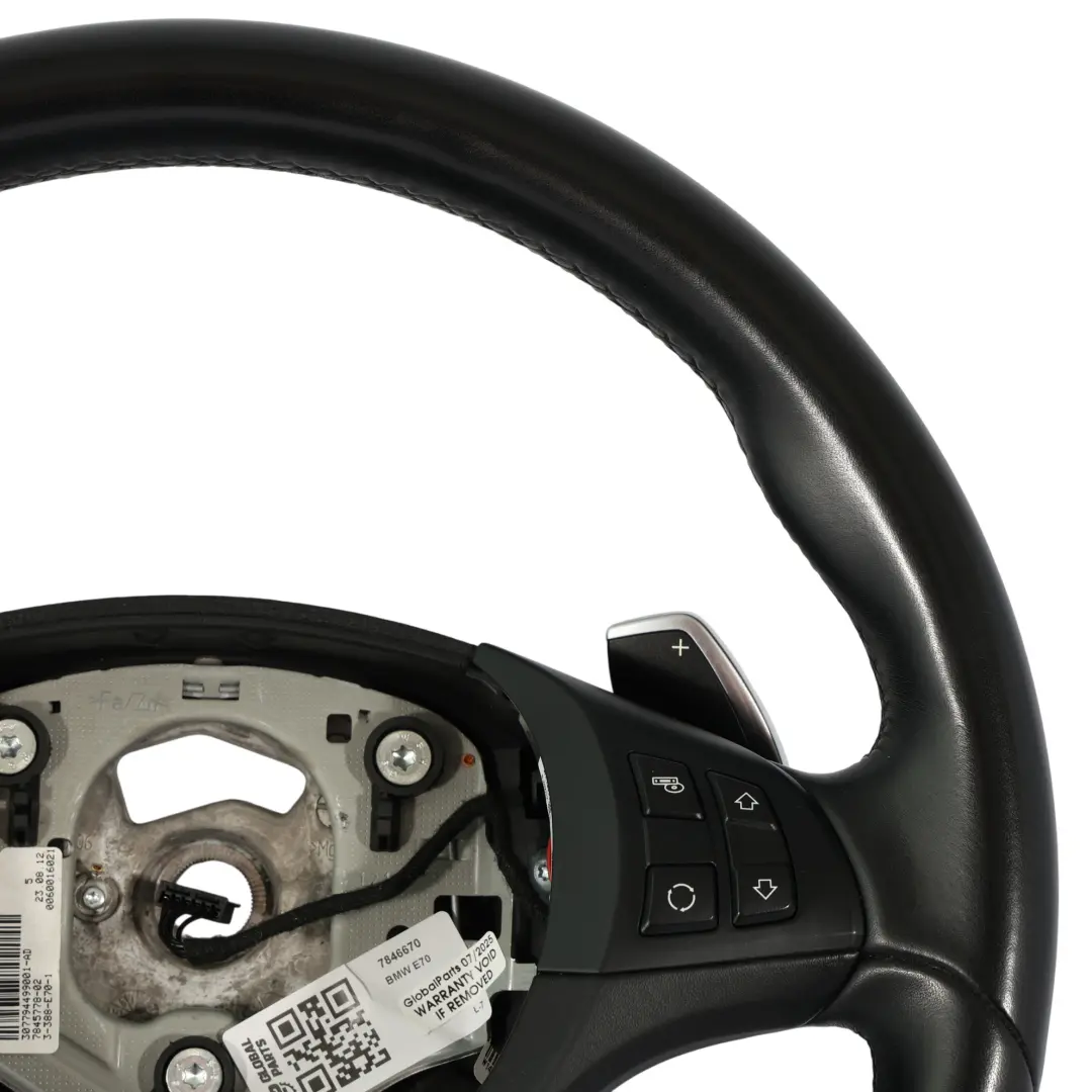 Negro Cuero Palanca de Cambio Multifunción para BMW X5 E70 LCI Volante M Sport con número de pieza 7846670 BMW X5 E70 LCI Volante M Sport Negro Cuero Palanca de Cambio Multifunción - SKU 7846670 - Número de pieza 7846670