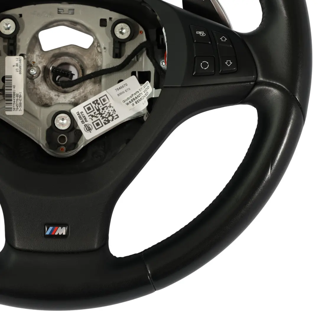 Negro Cuero Palanca de Cambio Multifunción para BMW X5 E70 LCI Volante M Sport con número de pieza 7846670 BMW X5 E70 LCI Volante M Sport Negro Cuero Palanca de Cambio Multifunción - SKU 7846670 - Número de pieza 7846670
