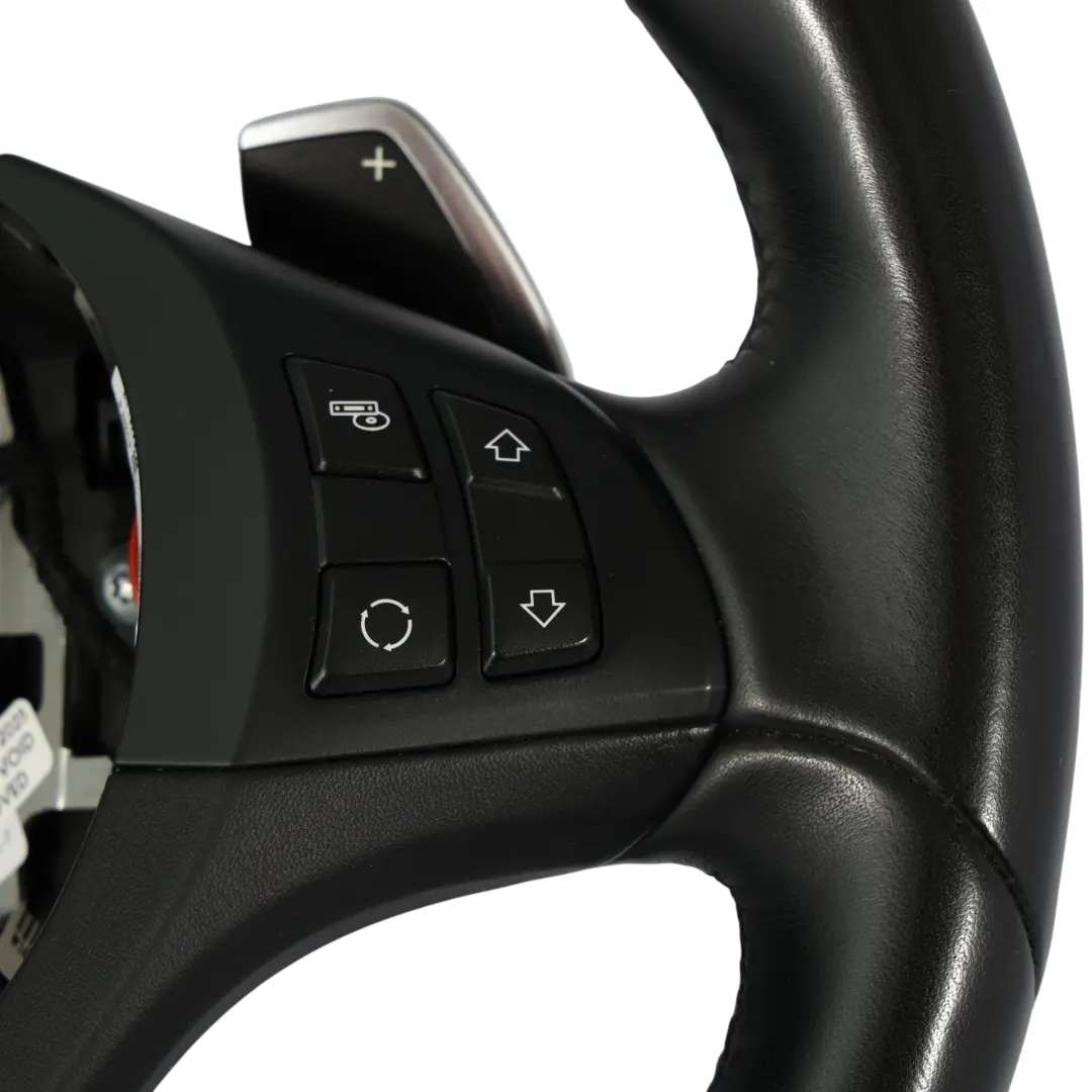 Negro Cuero Palanca de Cambio Multifunción para BMW X5 E70 LCI Volante M Sport con número de pieza 7846670 BMW X5 E70 LCI Volante M Sport Negro Cuero Palanca de Cambio Multifunción - SKU 7846670 - Número de pieza 7846670