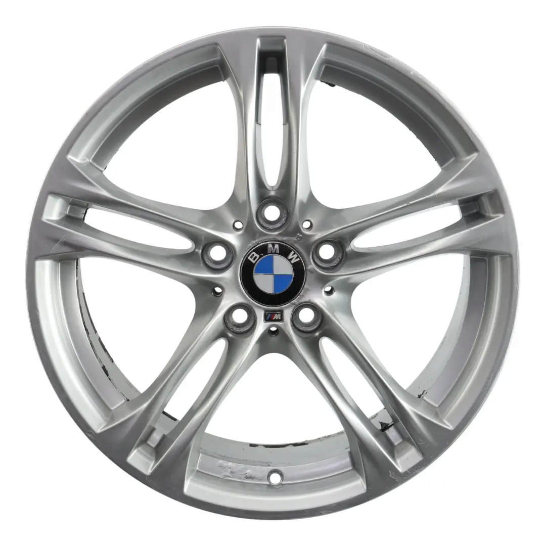 Rim Alloy 18" 9J ET:44 M Double Spoke 613 to BMW F10 F06 F12 Rear Wheel with Part number 7848573 BMW F10 F06 F12 Rear Wheel Rim Alloy 18" 9J ET:44 M Double Spoke 613 - SKU 7848573-1 - Part number 7848573