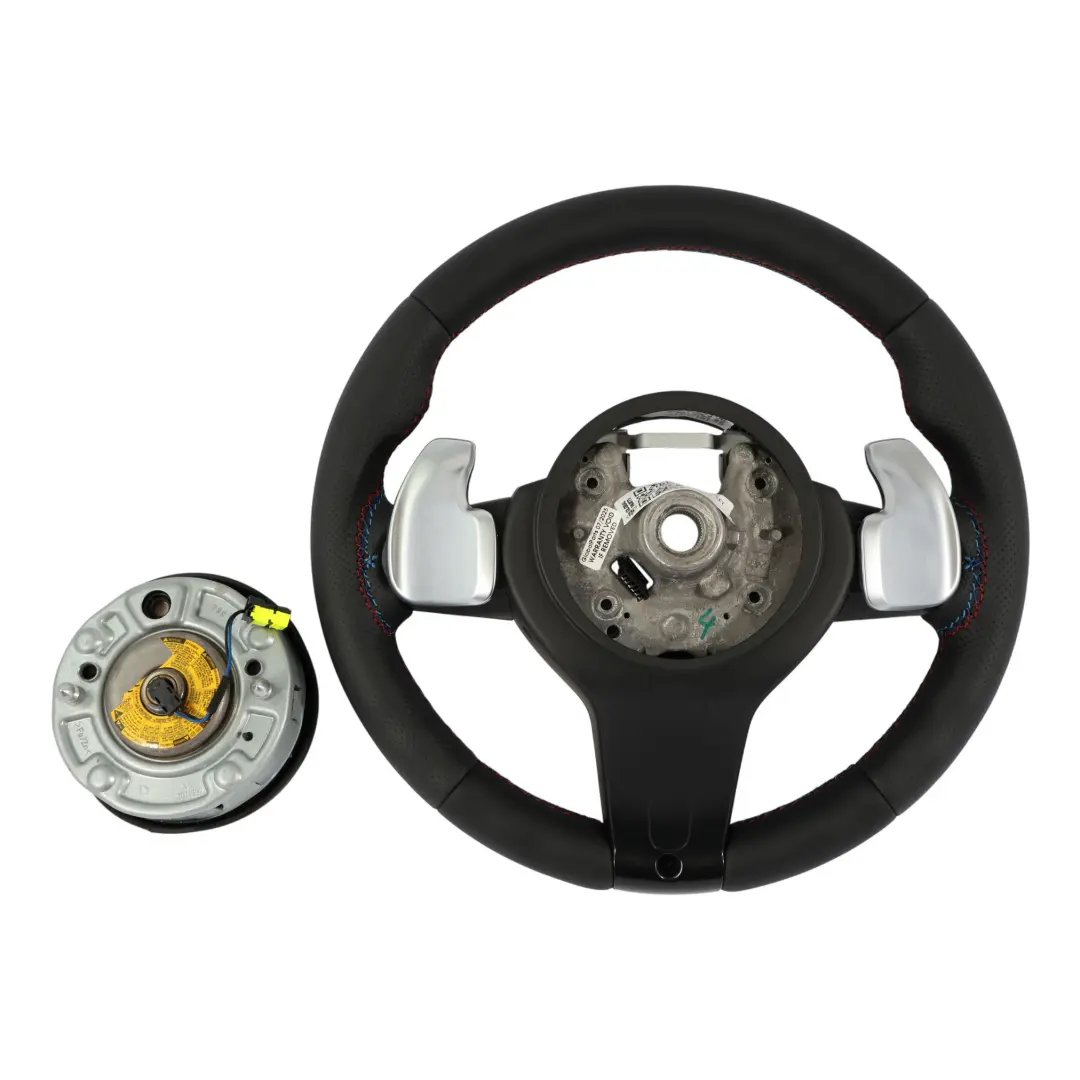BMW F20 F21 LCI F30 F32 Lenkrad M Sport NEU Schwarz Leder Schaltwippen - SKU 7850403-8-SET - Teilenummer 7850403-8