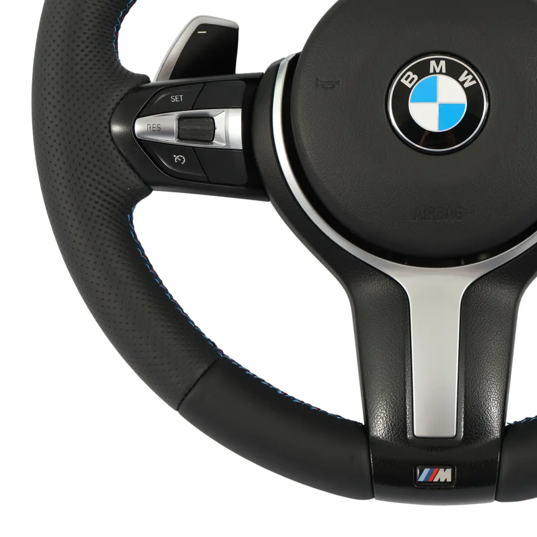 BMW F20 F21 LCI F30 F32 Volant M Sport NOUVEAU Cuir Noir Palettes Changement - SKU 7850403-8-SET - Numéro de pièce 7850403-8