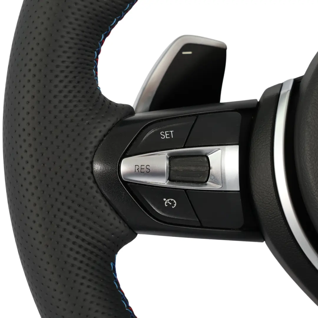 NUEVO Cuero Negro Palanca de Cambio para BMW F20 F21 LCI F30 F32 Volante M Sport con número de pieza 7850403-8 BMW F20 F21 LCI F30 F32 Volante M Sport NUEVO Cuero Negro Palanca de Cambio - SKU 7850403-8-SET - Número de pieza 7850403-8