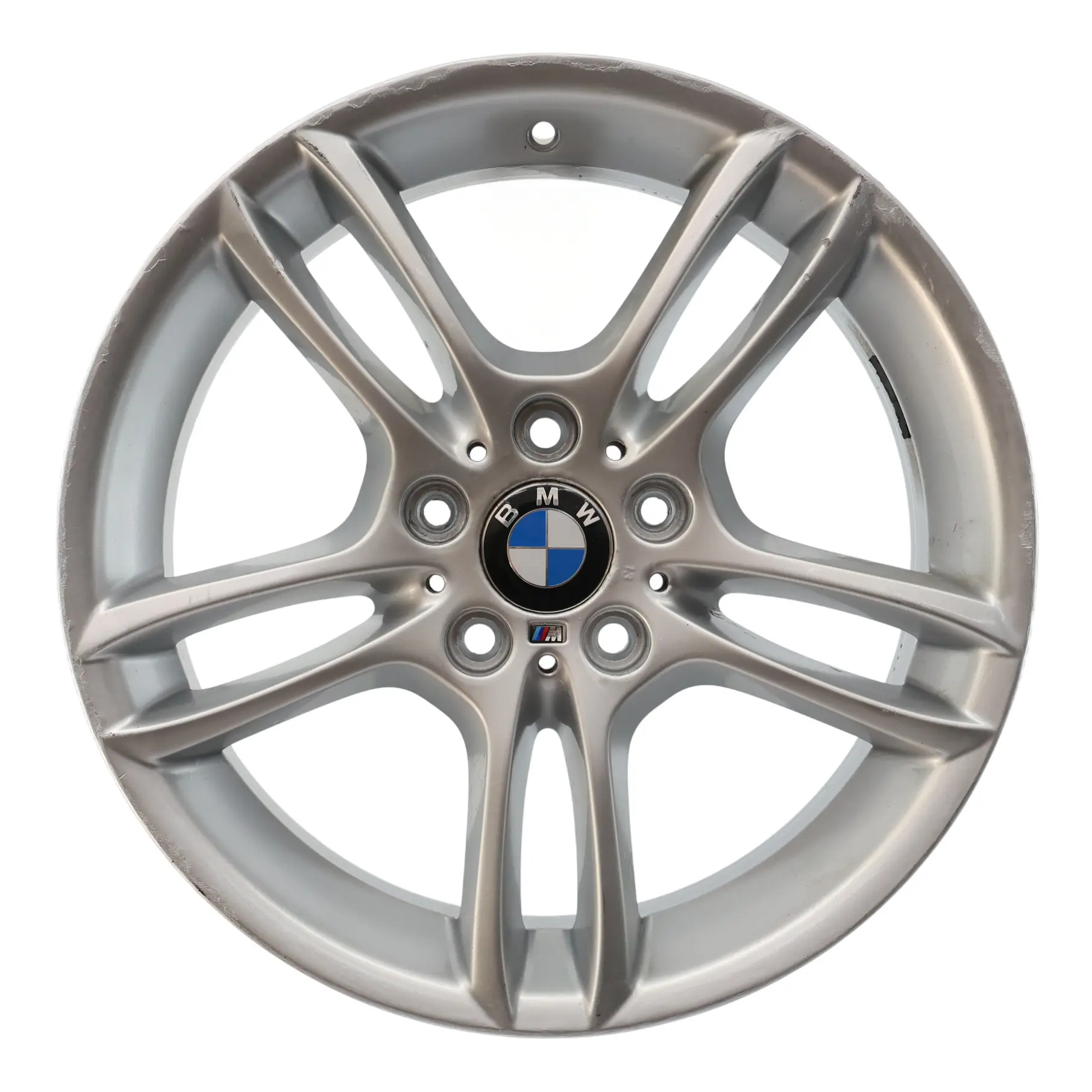 BMW E81 E87 Front Wheel Rim Alloy Silver 18" 7,5J M Double Spoke 261 7891050