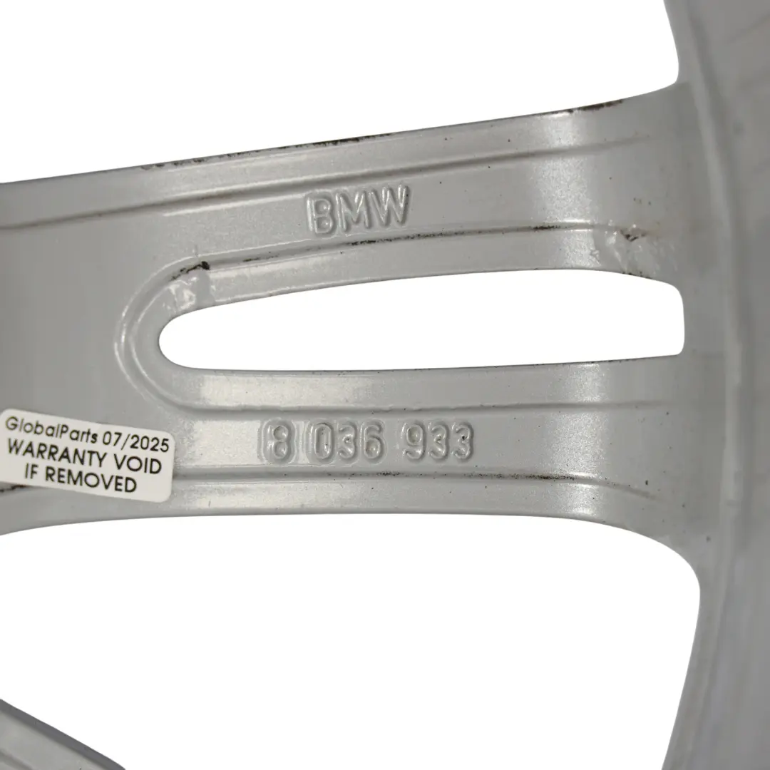 BMW E90 E91 E92 E93 Silver Front Alloy Wheel Rim 18" ET:34 8J M Spider Spoke 193 - SKU 8036933-13 - Part number 8036933