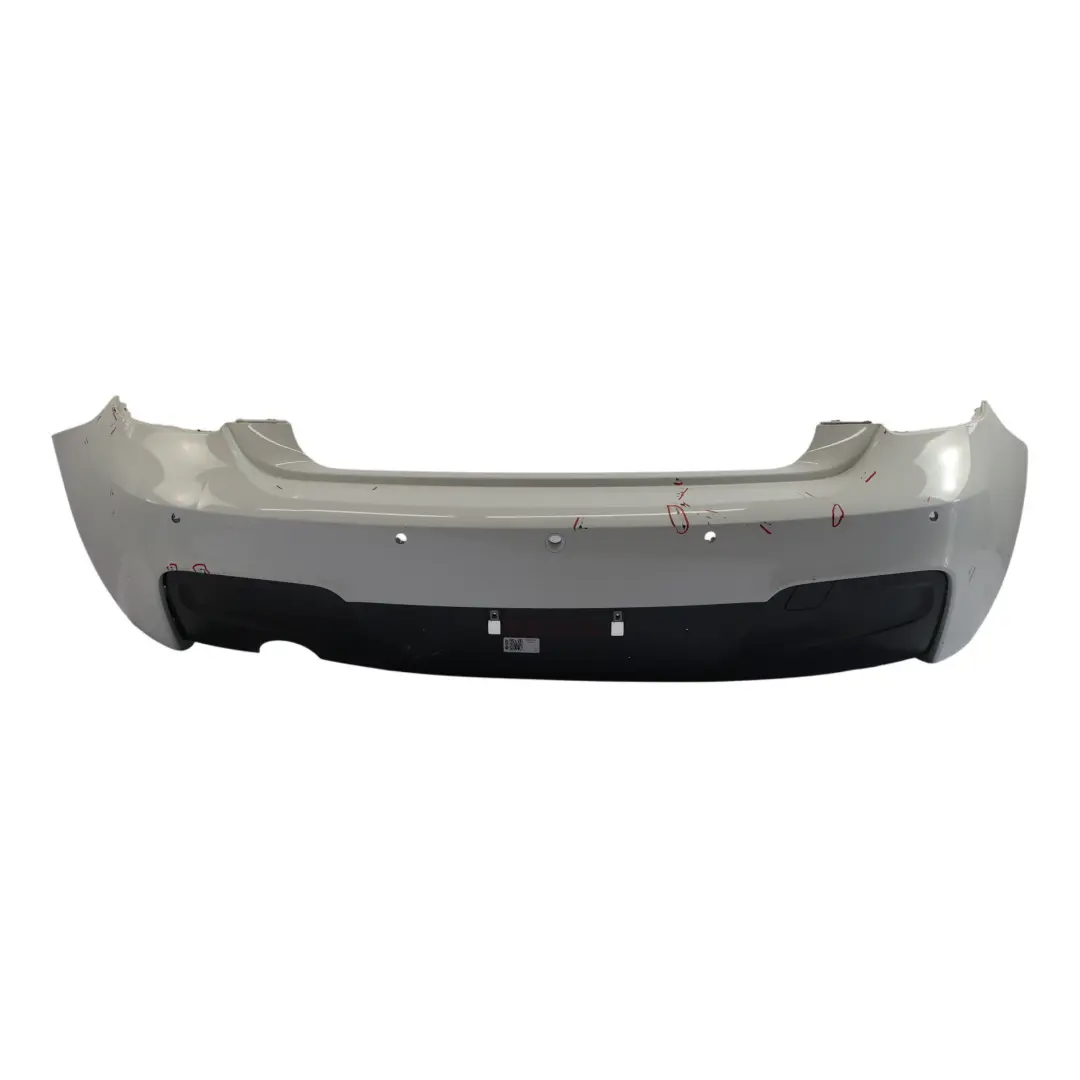 BMW F20 F21 M Sport Rear Bumper Trim Panel PDC Alpinweiss White 3 - 300 - SKU 8055067-AW - Part number 8055067