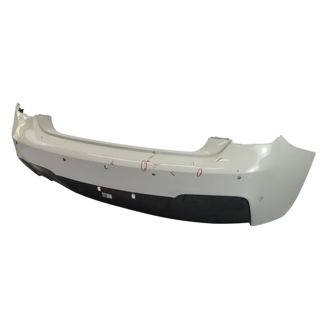 BMW F20 F21 M Sport Rear Bumper Trim Panel PDC Alpinweiss White 3 - 300 - SKU 8055067-AW - Part number 8055067