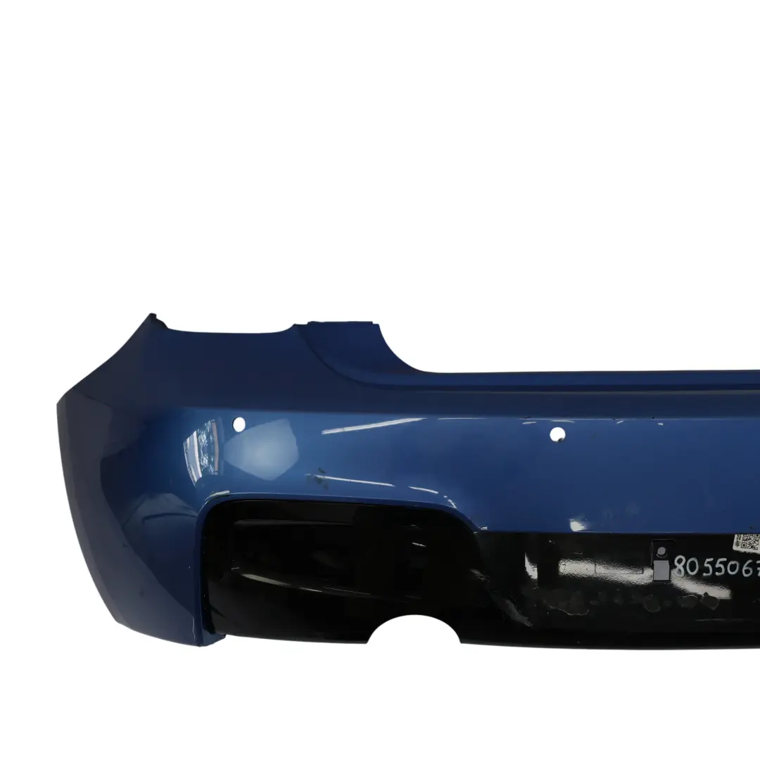 BMW F20 F21 Rear Bumper M Sport Trim Panel Estorilblau Estoril Blue - B45 - SKU 8055067-EB5 - Part number 8055067
