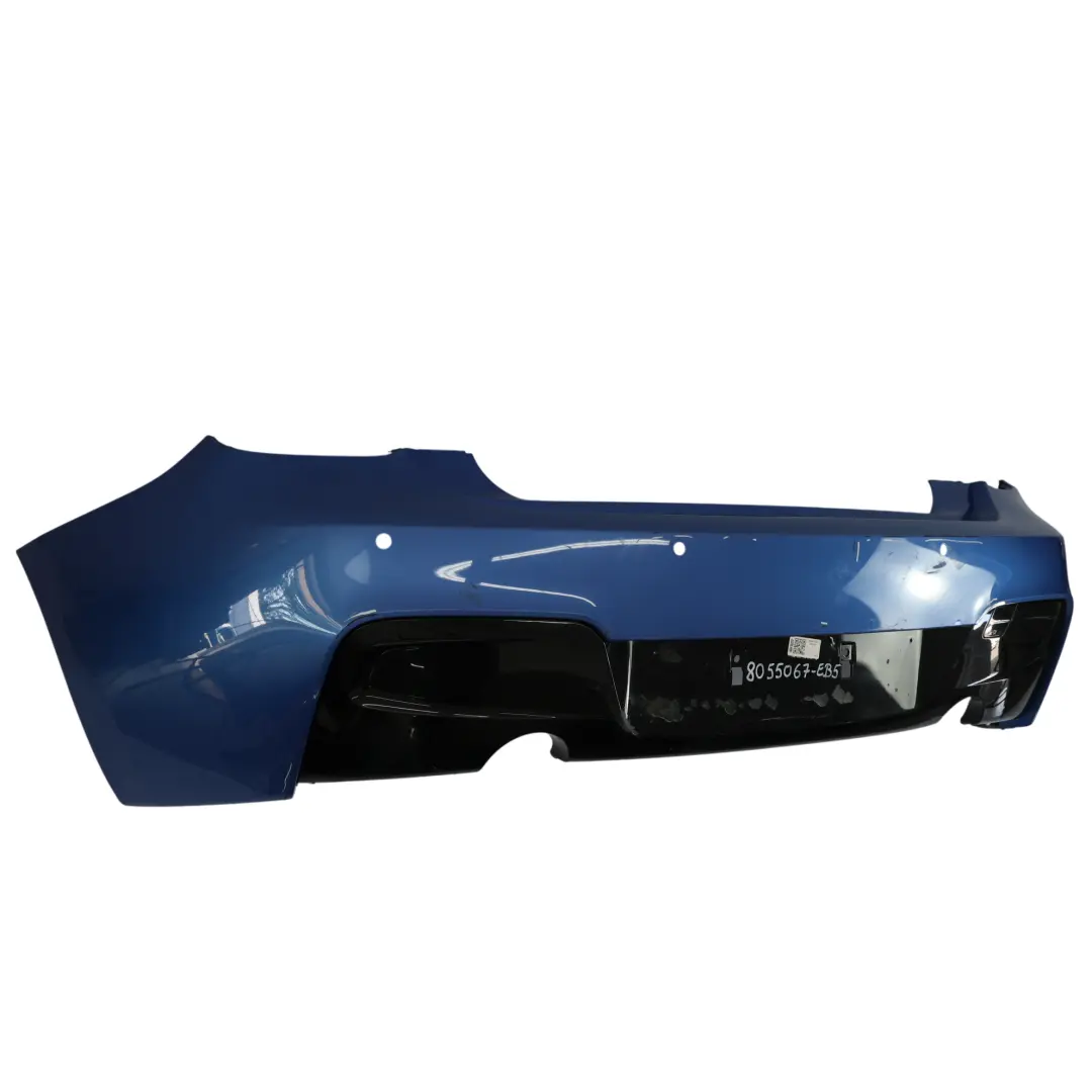 BMW F20 F21 Rear Bumper M Sport Trim Panel Estorilblau Estoril Blue - B45 - SKU 8055067-EB5 - Part number 8055067