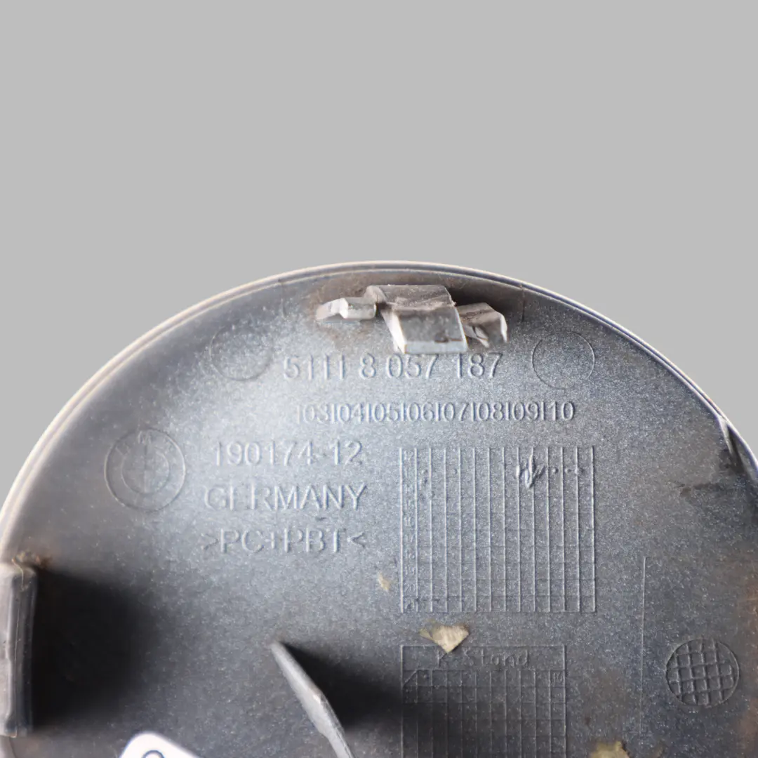 Front Bumper Cover Tow Eye Flap Cap 8057187 Alpinweiss 3 - 300 to BMW F34 GT with Part number 8061552 BMW F34 GT Front Bumper Cover Tow Eye Flap Cap 8057187 Alpinweiss 3 - 300 - SKU 8061552-AW - Part number 8061552