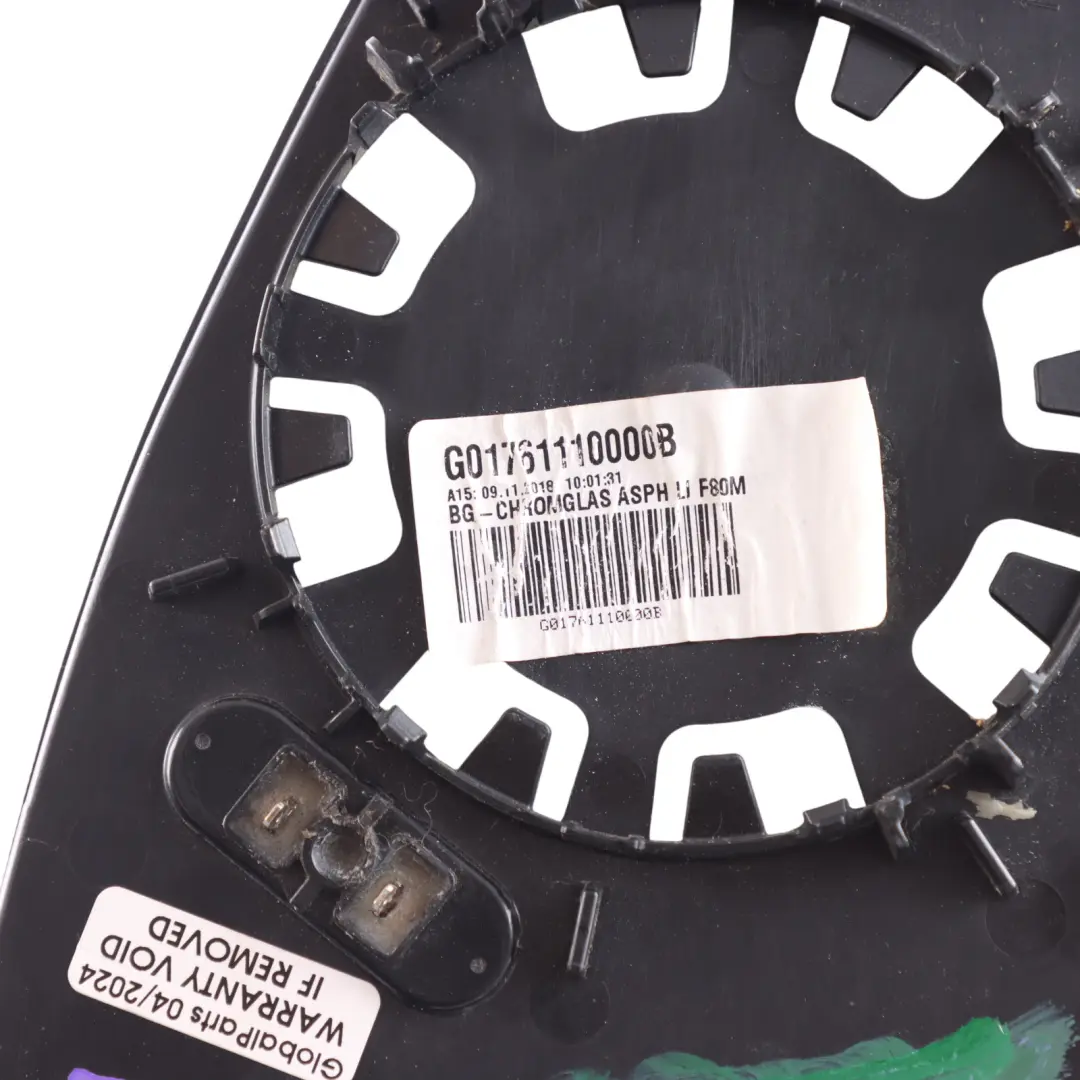 Wing Mirror Glass Wide Angle Heated Auto Left N/S to BMW F30 F31 F33 F87 with Part number 8059567 BMW F30 F31 F33 F87 Wing Mirror Glass Wide Angle Heated Auto Left N/S - SKU 8059567 - Part number 8059567