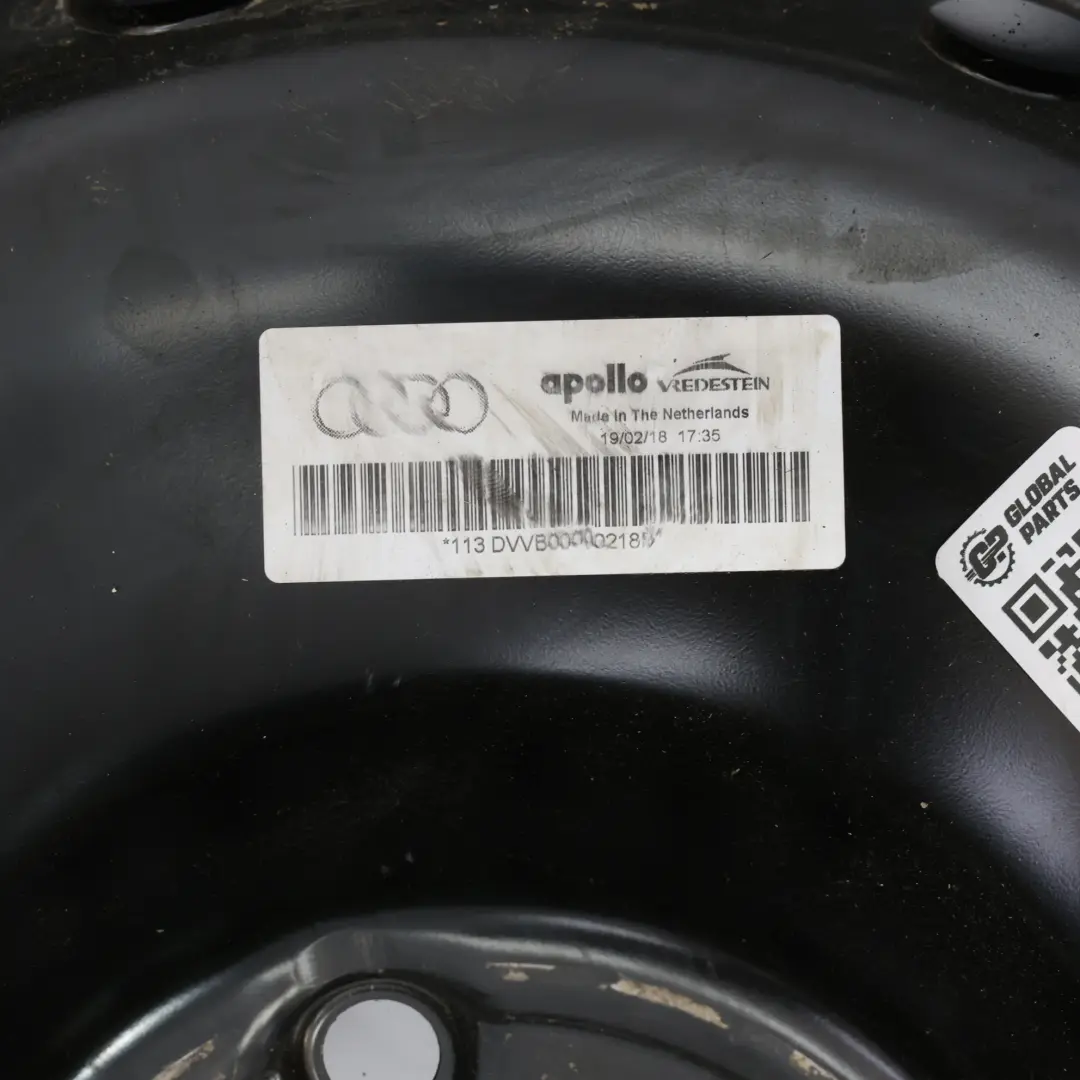 Roue De Secours Space Master Jante Acier R18 3,5J 195/75 pour Audi Q5 8R à propos du numéro de pièce 80A601027A Audi Q5 8R Roue De Secours Space Master Jante Acier R18 3,5J 195/75 - SKU 80A601027A - Numéro de pièce 80A601027A