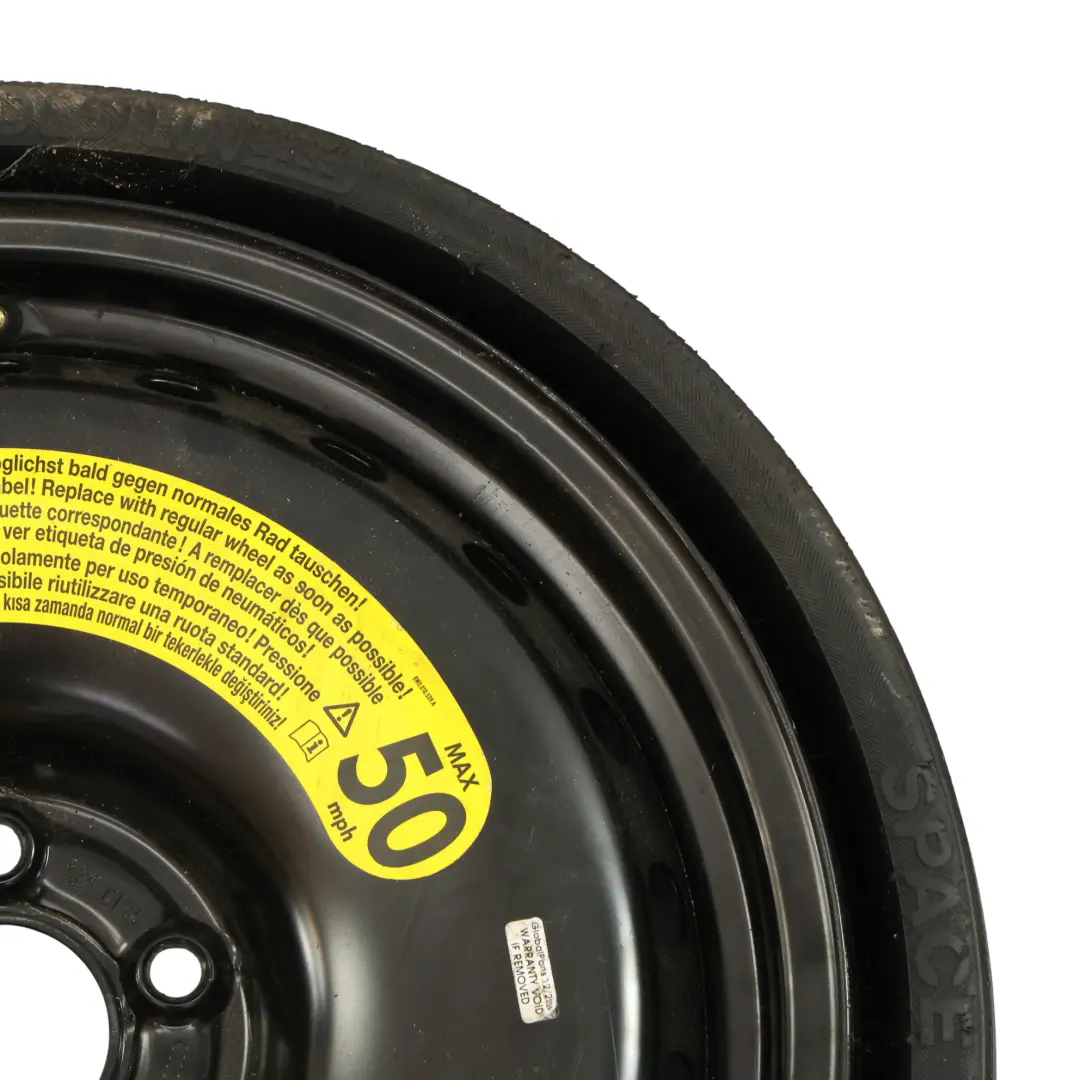 Audi Q5 8R Roue De Secours Space Master Jante Acier R18 3,5J 195/75 - SKU 80A601027A - Numéro de pièce 80A601027A