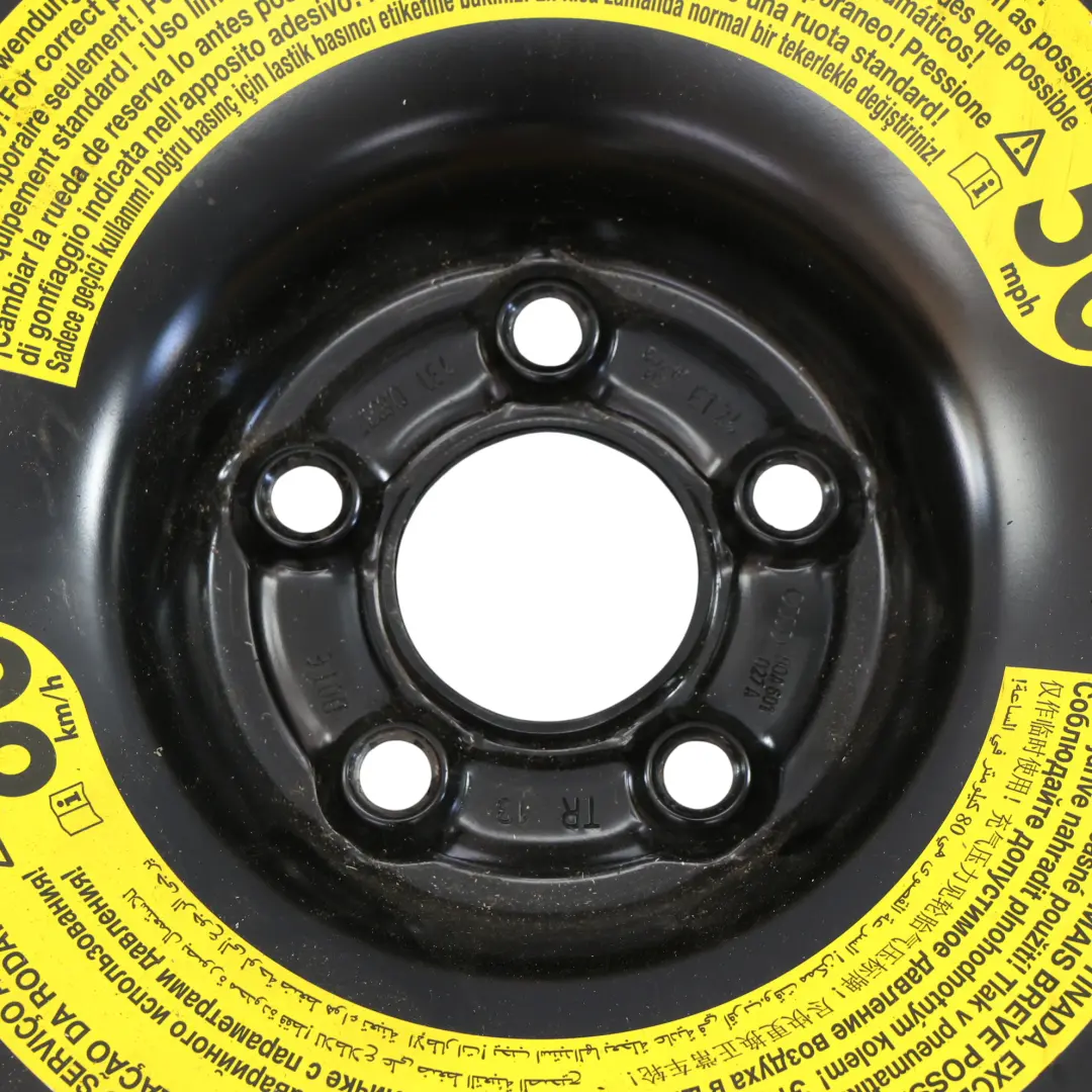 Audi Q5 8R Spare Wheel Space Master Steel Rim R18 3,5J 195/75 - SKU 80A601027A - Part number 80A601027A