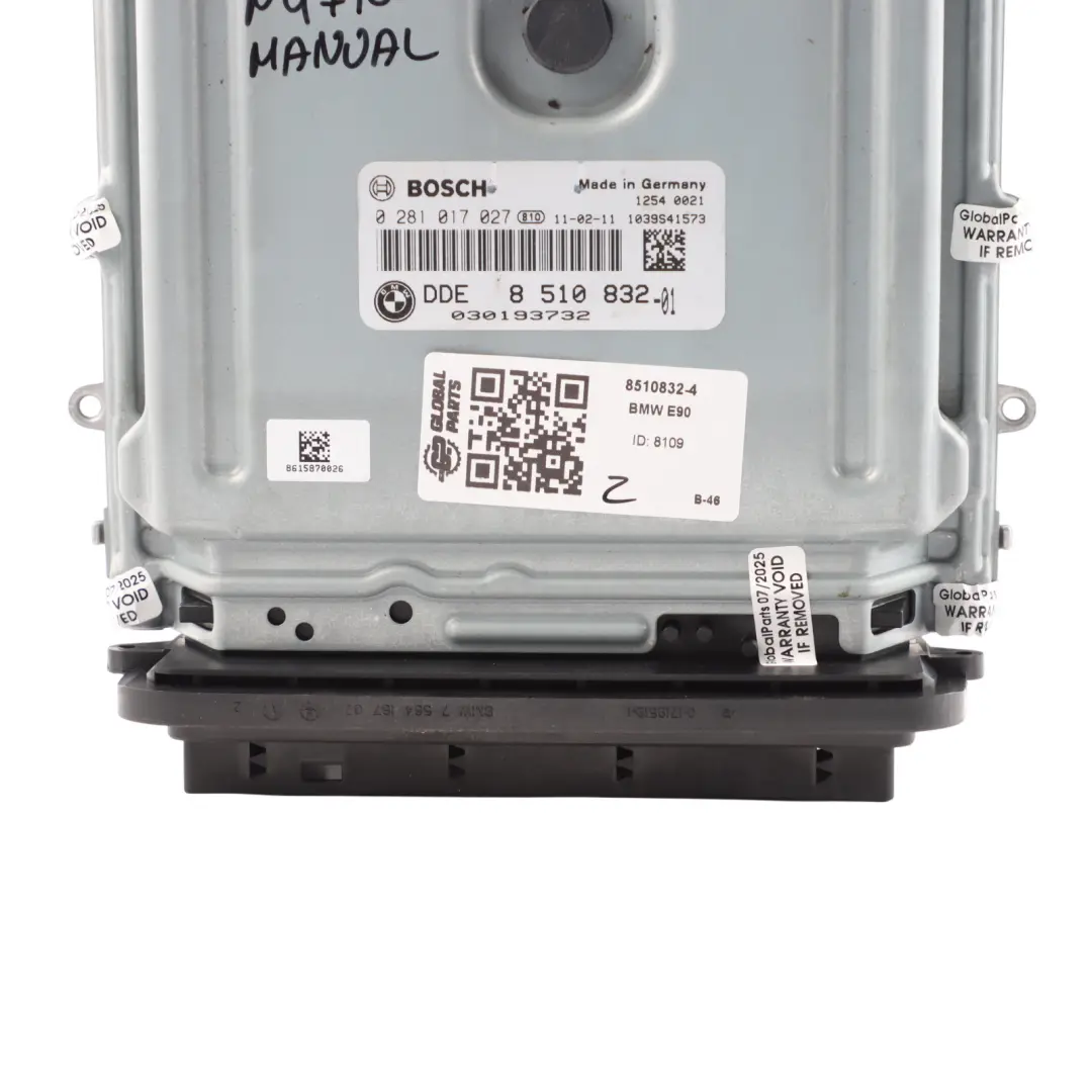 BMW E90 E91 LCI 318d N47N 143HP Engine Control ECU DDE Manual - SKU 8510832-4 - Part number 8510832