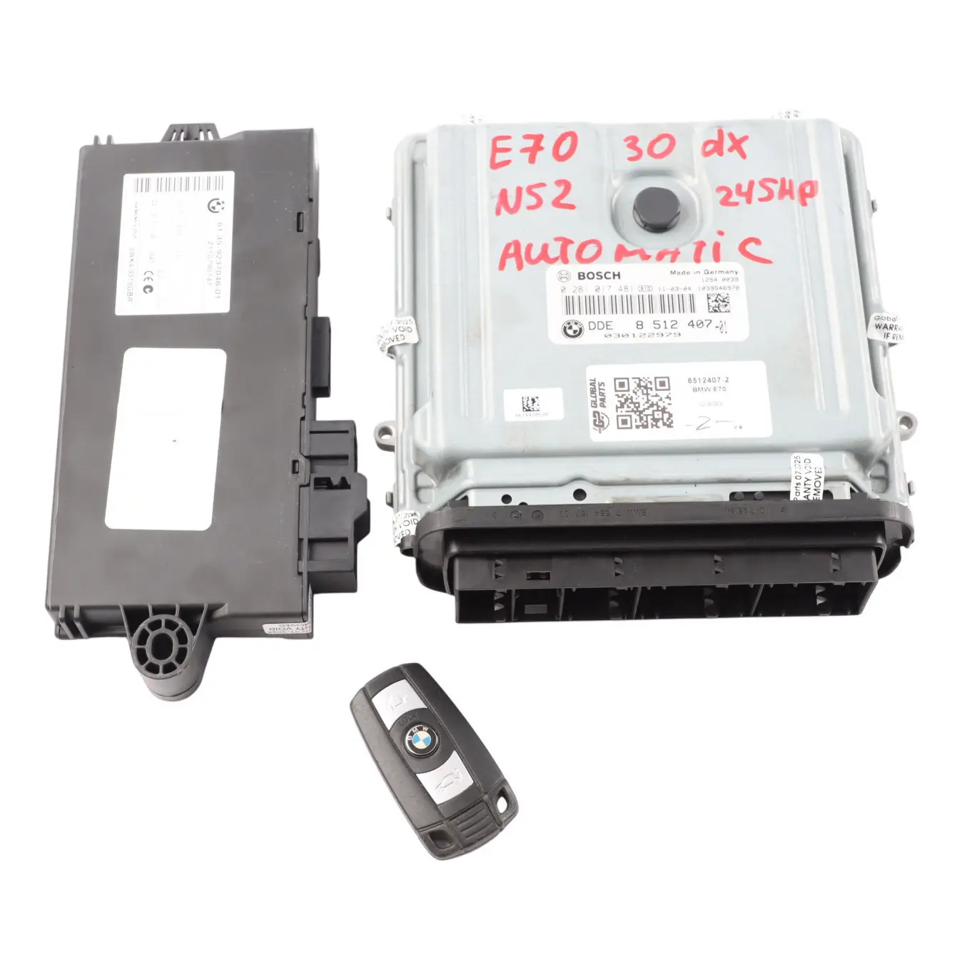 BMW X5 E70 LCI X6 E71 30dX Diesel N57 245HP Engine ECU Kit DDE 8506570 Automatic