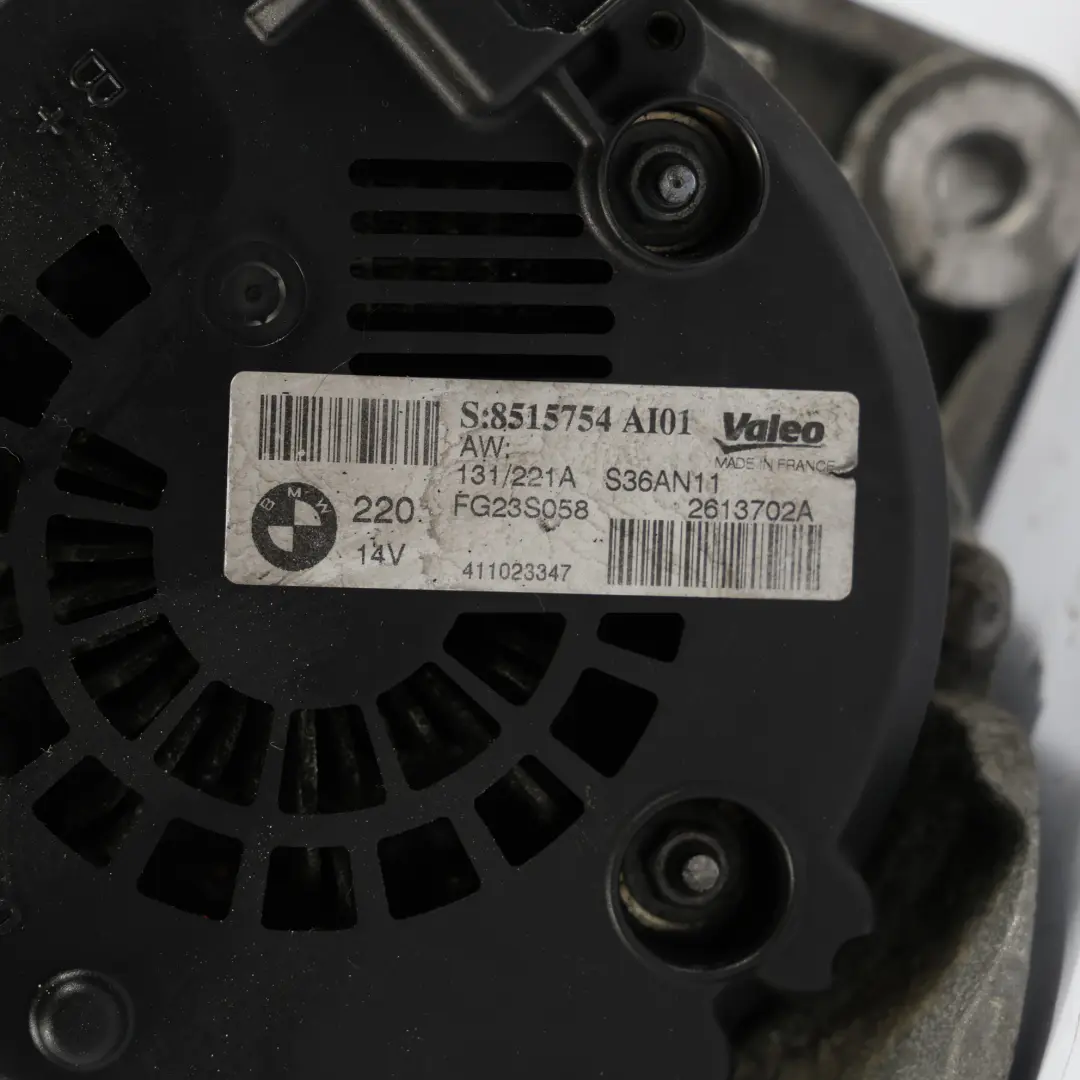 N57N Diesel Alternator 210A Valeo to BMW F10 F11 F12 F13 with Part number 8515754 BMW F10 F11 F12 F13 N57N Diesel Alternator 210A Valeo - SKU 8515754-1 - Part number 8515754