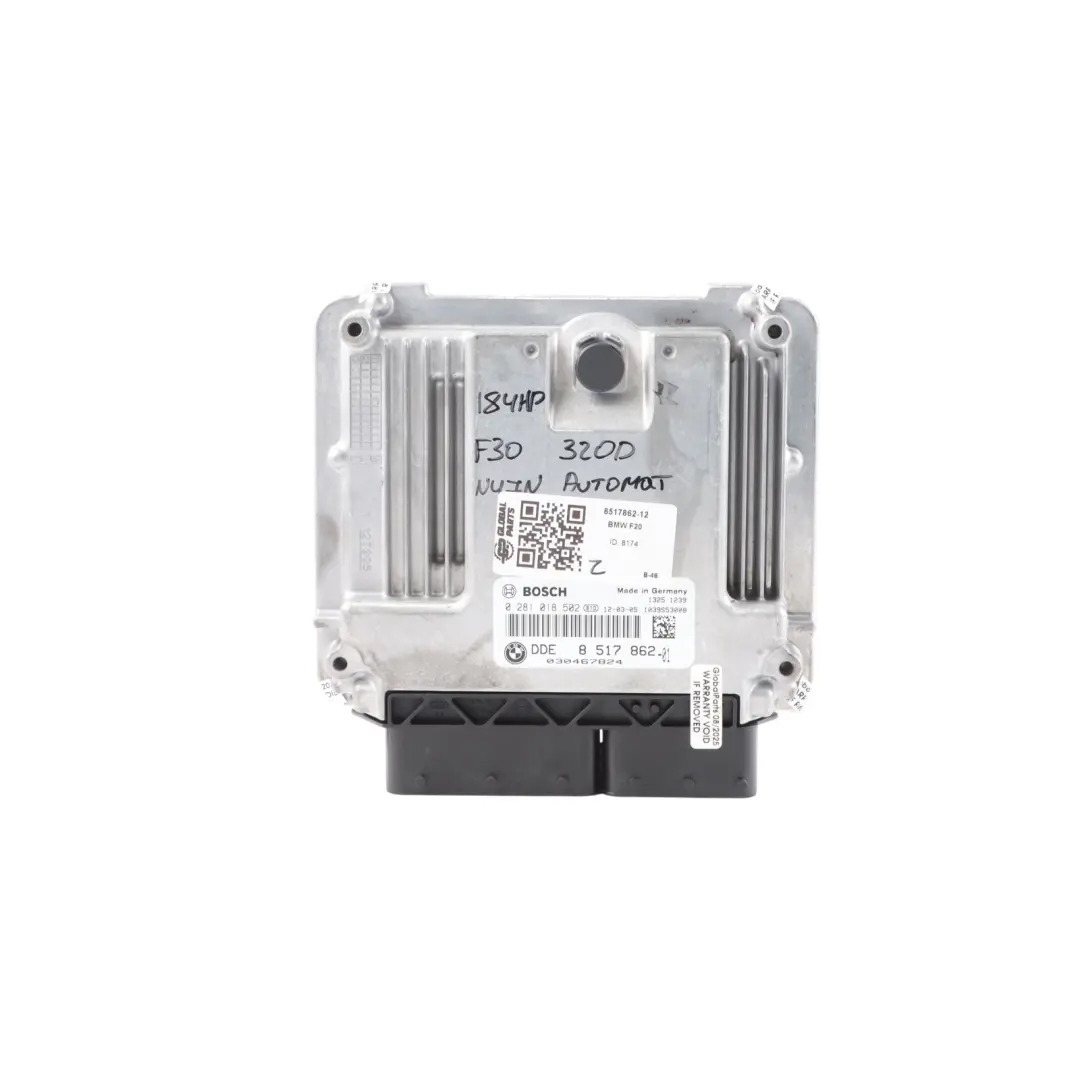 BMW F20 F21 F30 F31 F32 N47N 184HP Engine Control ECU DDE Kit Automatic - SKU 8517862-12 - Part number 8517862