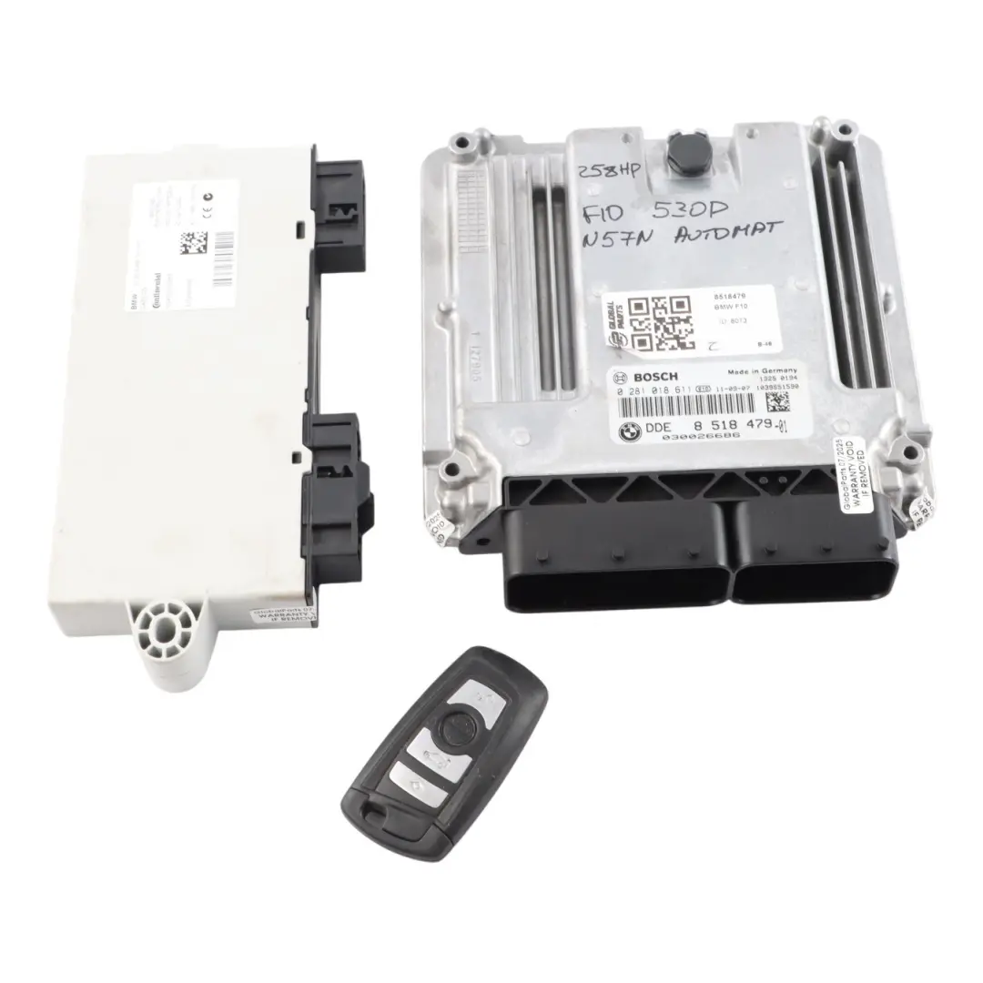 530dX N57N 258HP Diesel Engine Control ECU DDE Kit Automatic to BMW F10 with Part number 8518479 BMW F10 530dX N57N 258HP Diesel Engine Control ECU DDE Kit Automatic - SKU 8518479 - Part number 8518479