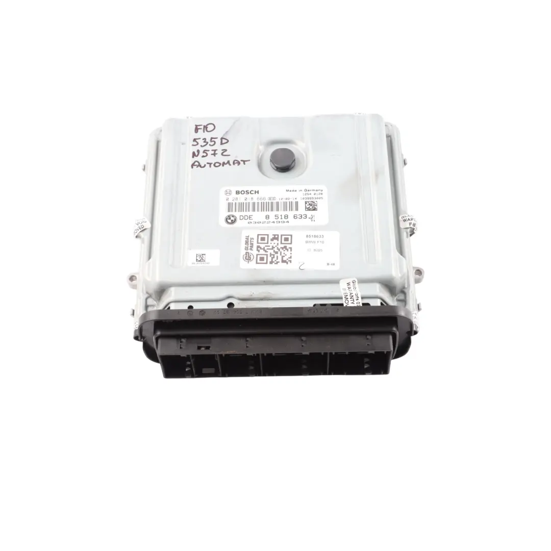 N57Z 313HP Engine Unit ECU DDE Automatic to BMW F10 F11 535d F13 640d with Part number 8518633 BMW F10 F11 535d F13 640d N57Z 313HP Engine Unit ECU DDE Automatic - SKU 8518633 - Part number 8518633