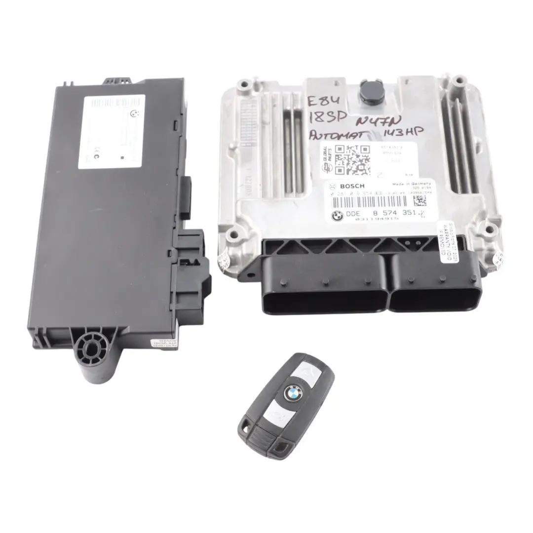BMW X1 E84 18SD sDrive Diesel N47N Engine Control ECU DDE Kit Automatic - SKU 8574351-9 - Part number 8574351